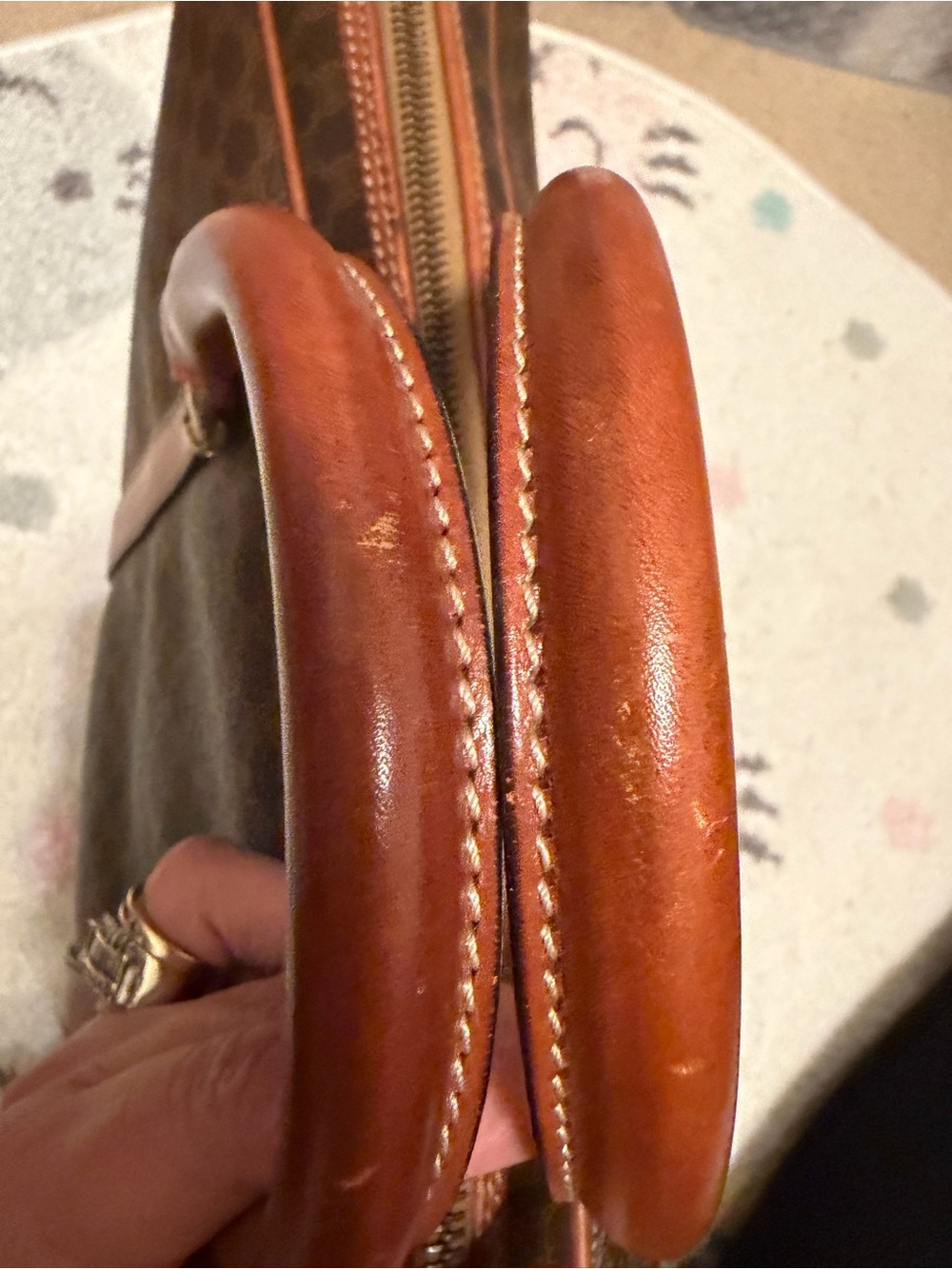 Celine Classic Brown Monogram Triomphe Tote/Briefcase - Picture 7 of 13